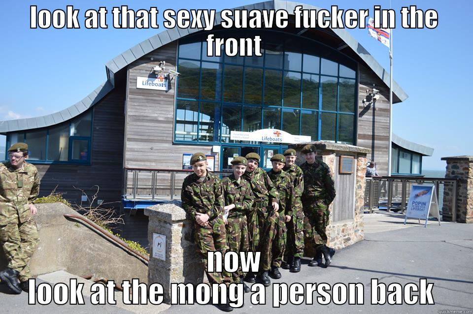 LOOK AT THAT SEXY SUAVE FUCKER IN THE FRONT NOW LOOK AT THE MONG A PERSON BACK  Misc