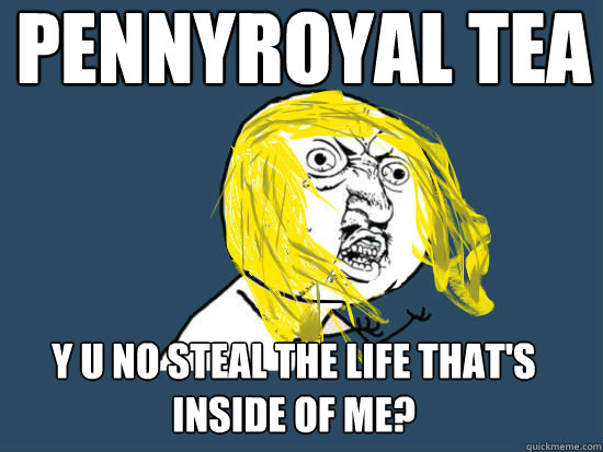 pennyroyal tea Y u no steal the life that's inside of me?  