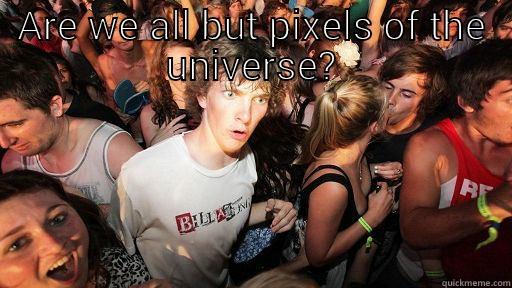 ARE WE ALL BUT PIXELS OF THE UNIVERSE?  Sudden Clarity Clarence