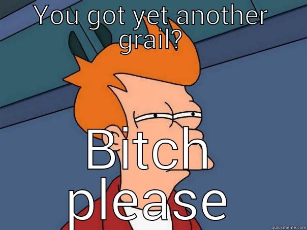 YOU GOT YET ANOTHER GRAIL? BITCH PLEASE Futurama Fry