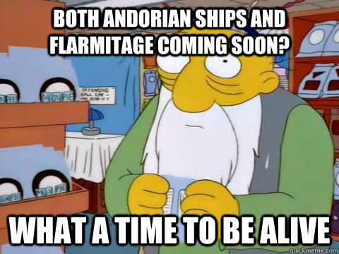 both andorian ships and flarmitage coming soon? what a time to be alive - both andorian ships and flarmitage coming soon? what a time to be alive  Moon Pie Jasper