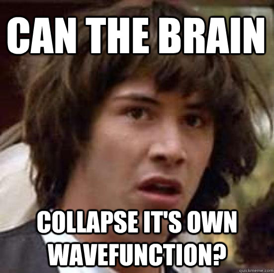 Can the brain collapse it's own wavefunction?  conspiracy keanu
