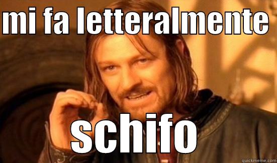 MI FA LETTERALMENTE  SCHIFO Boromir