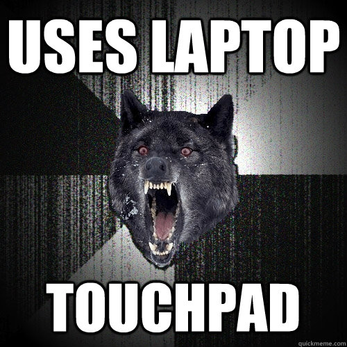 Uses laptop touchpad  Insanity Wolf