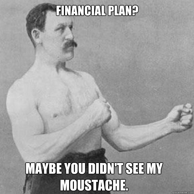 financial plan? maybe you didn't see my moustache. - financial plan? maybe you didn't see my moustache.  Misc