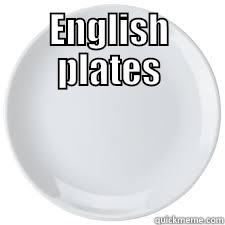  ENGLISH PLATES                                                                                          Misc