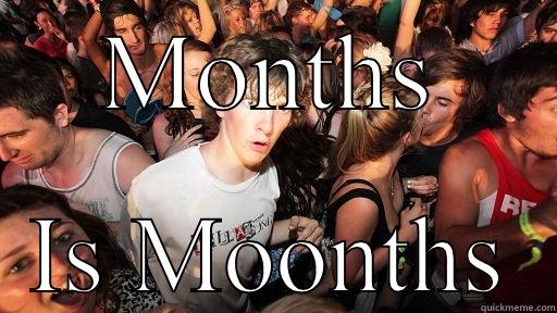 MONTHS IS MOONTHS Sudden Clarity Clarence