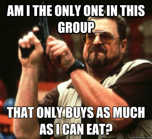 Am i the only one in this group that only buys as much as I can eat?  Am I The Only One Around Here