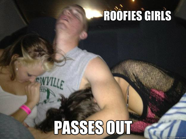 roofies girls passes out 