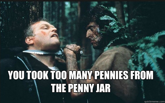 you took too many pennies from the penny jar - you took too many pennies from the penny jar  fig newtons law