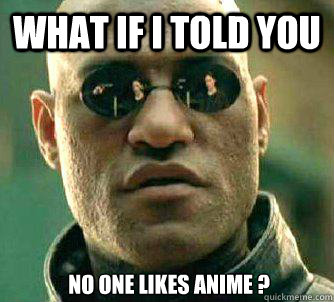 What if I told you No one likes anime ?  What if I told you