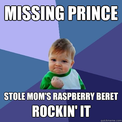missing prince stole mom's raspberry beret rockin' it - missing prince stole mom's raspberry beret rockin' it  Success Kid