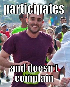 PARTICIPATES AND DOESN'T COMPLAIN Ridiculously photogenic guy