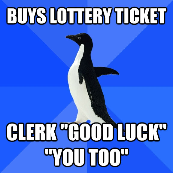 BUYS LOTTERY TICKET  CLERK 
