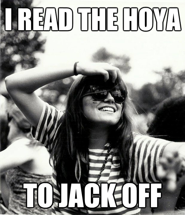 I read the hoya to jack off  Georgetown Hipster