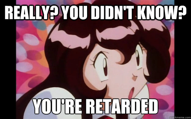 REALLY? YOU DIDN'T KNOW? YOU'RE RETARDED - REALLY? YOU DIDN'T KNOW? YOU'RE RETARDED  Misc