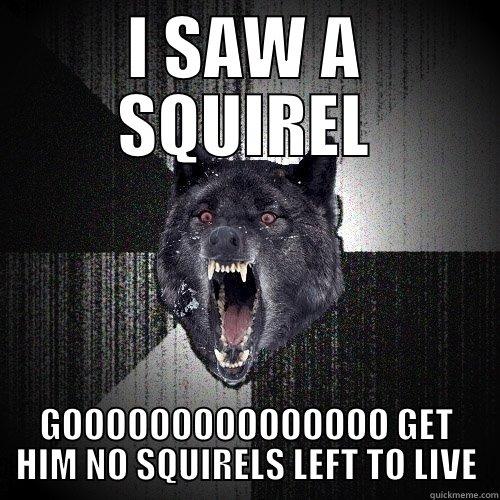 I SAW A SQUIREL GOOOOOOOOOOOOOOO GET HIM NO SQUIRELS LEFT TO LIVE Insanity Wolf