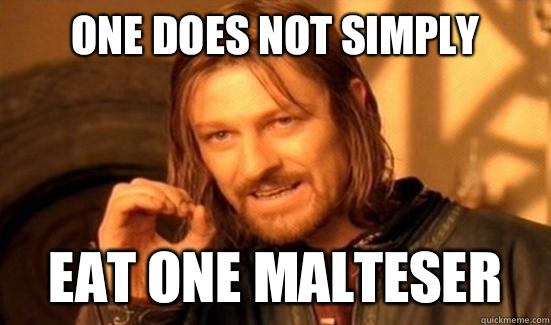 One Does Not Simply Eat one malteser  Boromir