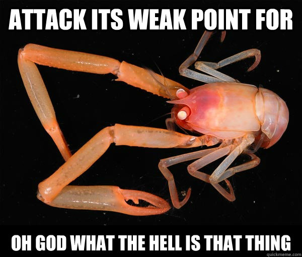 ATTACK ITS WEAK POINT FOR OH GOD WHAT THE HELL IS THAT THING - ATTACK ITS WEAK POINT FOR OH GOD WHAT THE HELL IS THAT THING  Terrifying Lobster