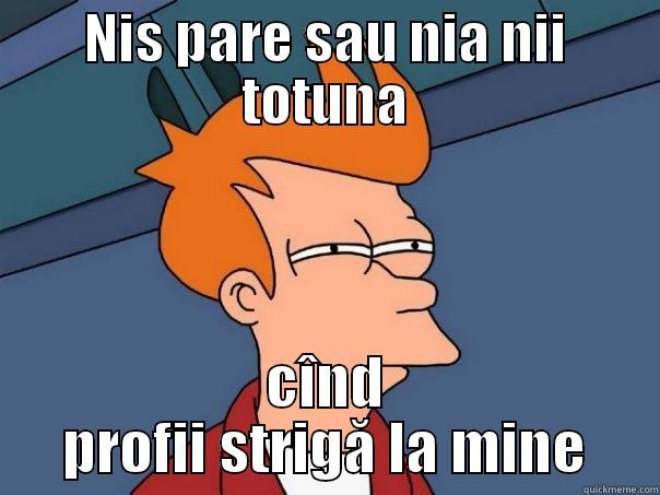 NIS PARE SAU NIA NII TOTUNA CÎND PROFII STRIGĂ LA MINE Futurama Fry