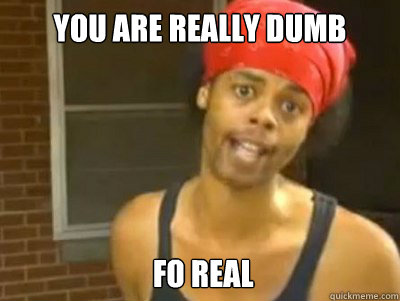 you are really dumb fo real - you are really dumb fo real  Antoine Dodson