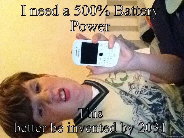 I NEED A 500% BATTERY POWER THIS BETTER BE INVENTED BY 2031 Misc