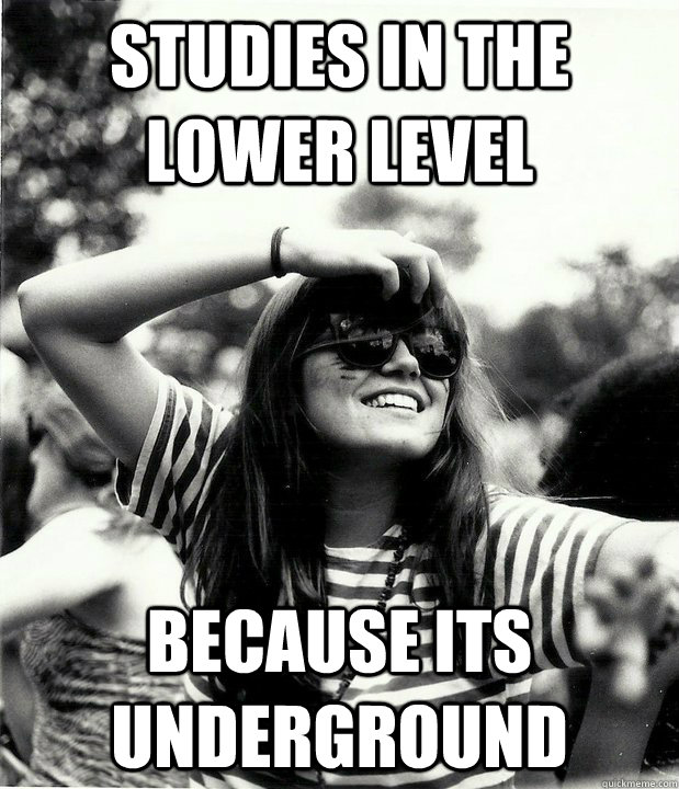 studies in the lower level because its underground  Georgetown Hipster