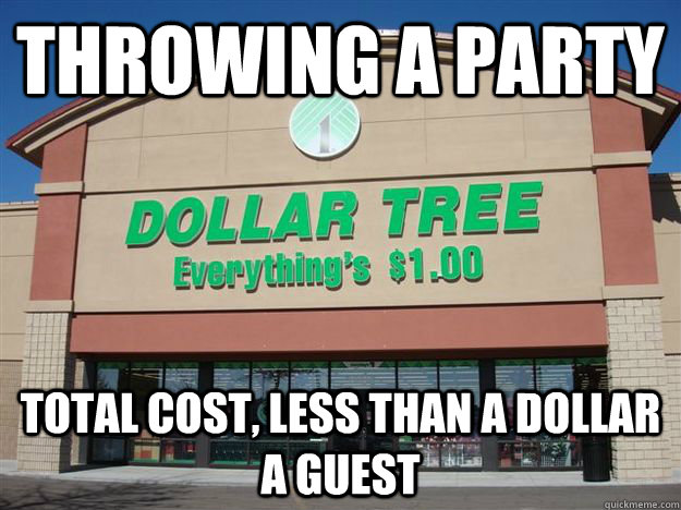 throwing a party total cost, less than a dollar a guest - throwing a party total cost, less than a dollar a guest  Cheapskate Lewis