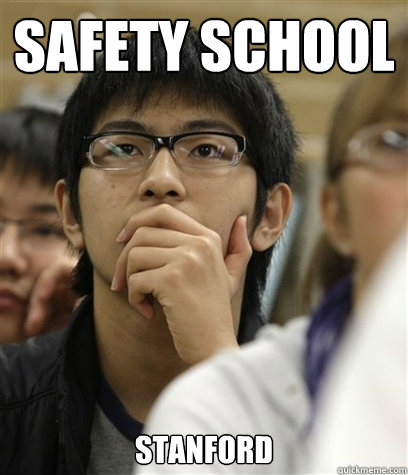 Safety School Stanford  Asian College Freshman