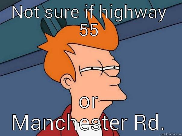 NOT SURE IF HIGHWAY 55 OR MANCHESTER RD. Futurama Fry