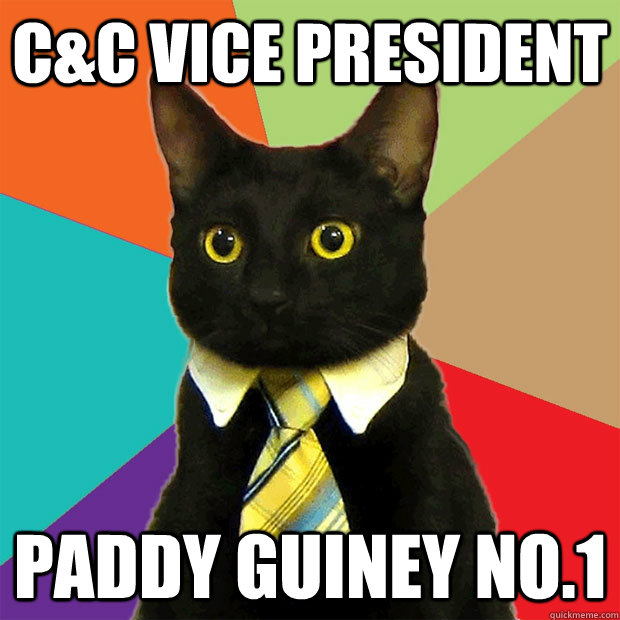 C&C Vice PRESIDENT Paddy Guiney NO.1  Business Cat