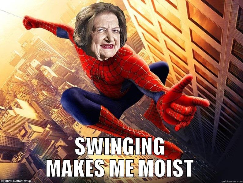 Spider-Moist to the rescue! -  SWINGING MAKES ME MOIST Misc