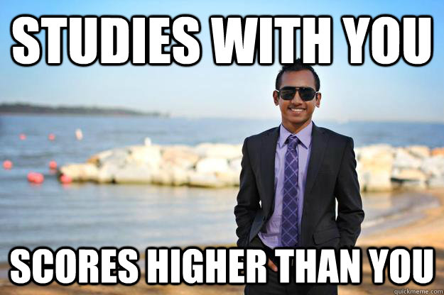 Studies with you Scores Higher than you  