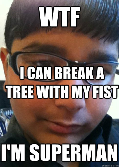 WTF I CAN BREAK A TREE WITH MY FIST I'm SUPERMAN - WTF I CAN BREAK A TREE WITH MY FIST I'm SUPERMAN  Minecraft Noob