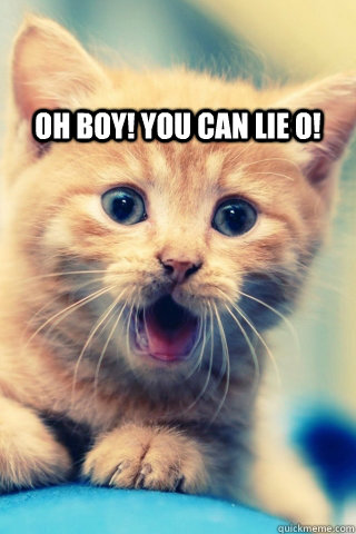 Oh boy! You can lie o! - Oh boy! You can lie o!  Cat meme