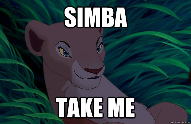 Simba Take me - Simba Take me  nala the look meme