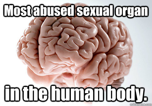 Most abused sexual organ in the human body.  Scumbag Brain