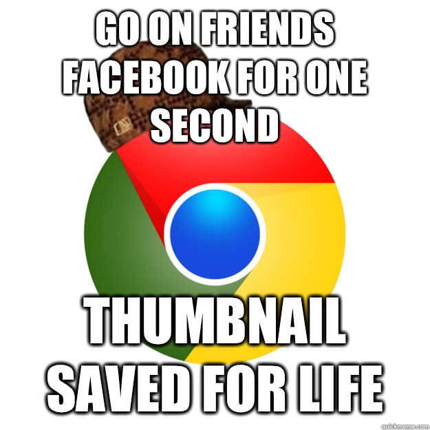 Go on friends facebook for one second thumbnail saved for life  