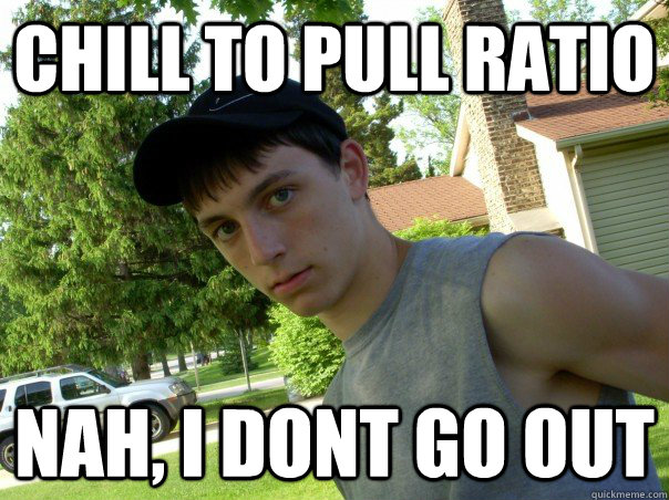 chill to pull ratio nah, i dont go out  Billy the Boner