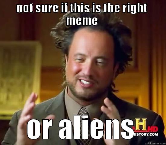 NOT SURE IF THIS IS THE RIGHT MEME OR ALIENS Ancient Aliens