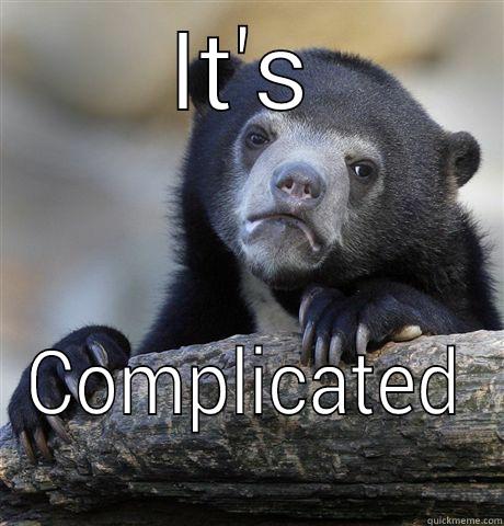 IT'S COMPLICATED Confession Bear