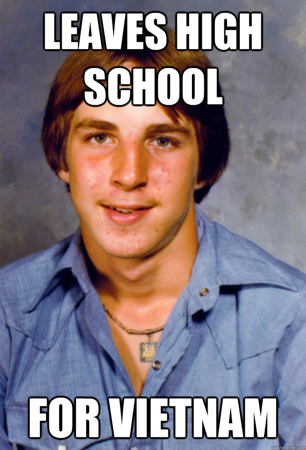 leaves high school for Vietnam  Old Economy Steven