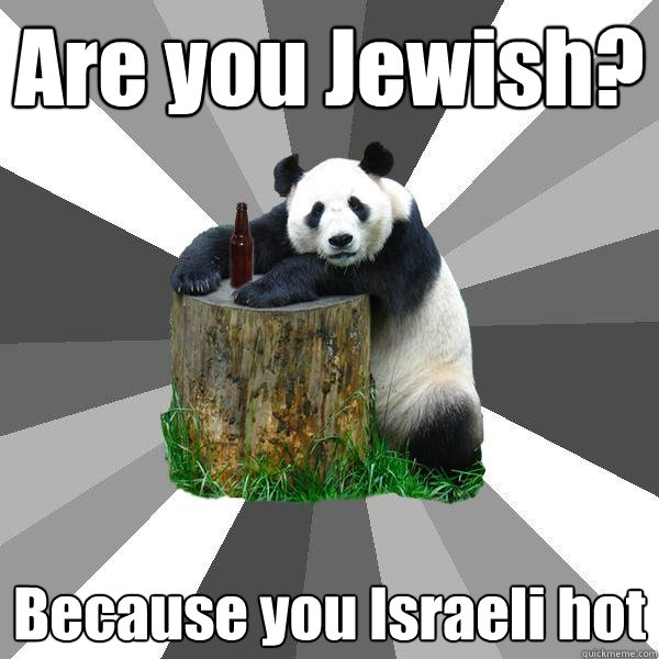 Are you Jewish? Because you Israeli hot - Are you Jewish? Because you Israeli hot  Pickup-Line Panda