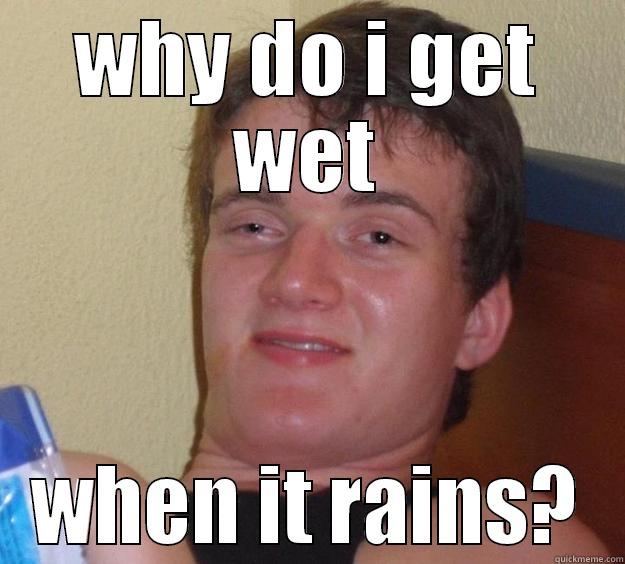 WHY DO I GET WET WHEN IT RAINS? 10 Guy