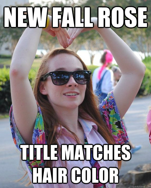 new fall rose title matches hair color  