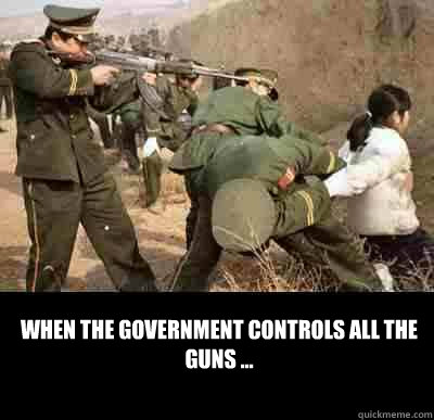When the government controls all the guns ...  