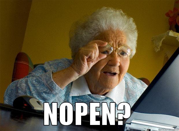  NOPEN? Grandma finds the Internet