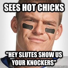 sees hot chicks 