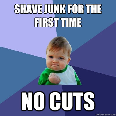Shave Junk for the first time no cuts - Shave Junk for the first time no cuts  Success Kid