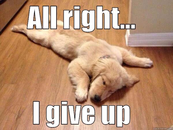 ALL RIGHT...  I GIVE UP  Misc